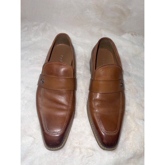 Pedro Men’s Leather Loafers - Size 6 US / 39 EU - Classic Brown Slip-On Shoes | - Picture 2 of 11